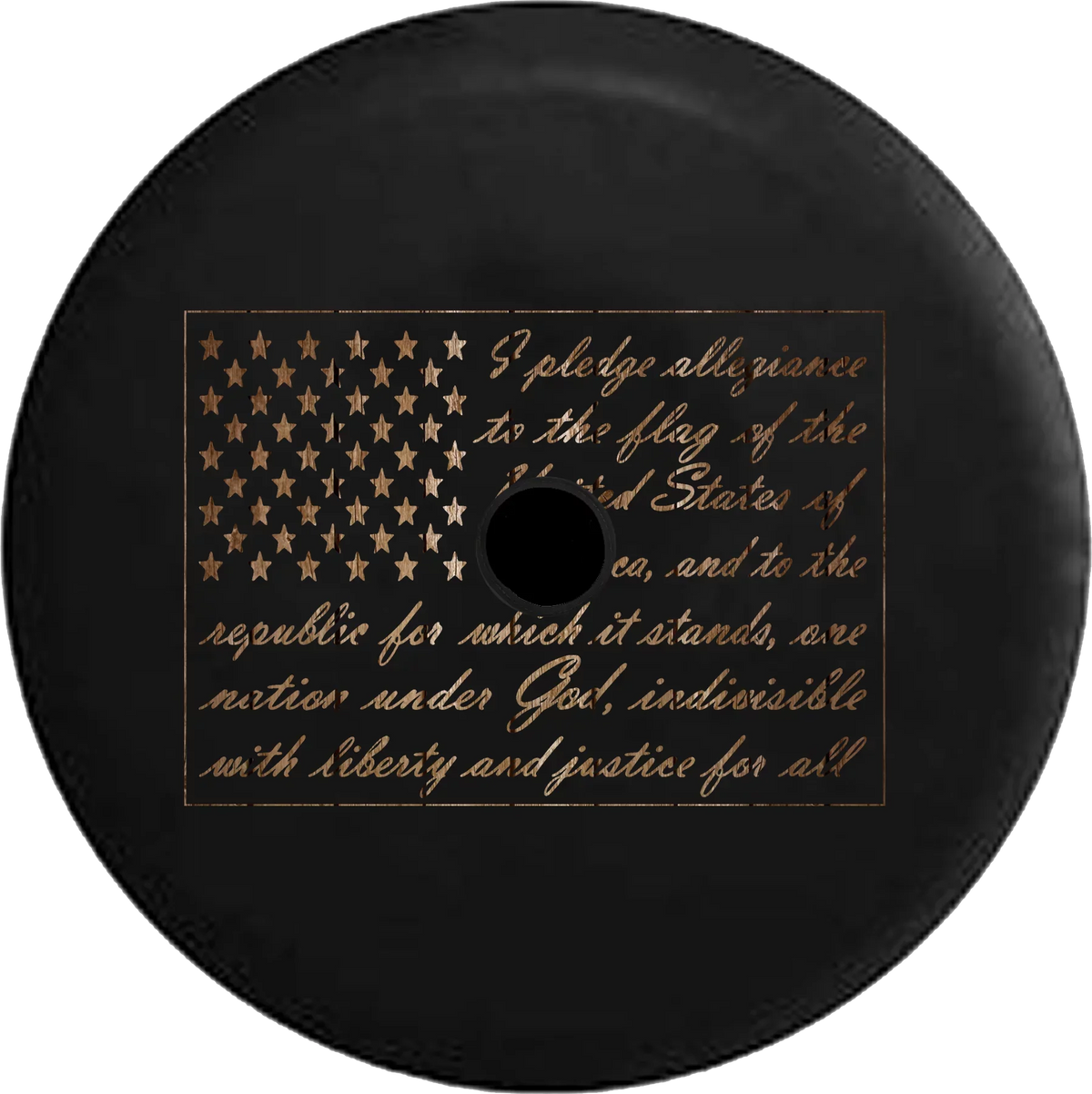 2018 2019 Wrangler  Backup Camera American Pledge of Allegiance Barn Wood Spare Tire Cover for Jeep  33 Inch