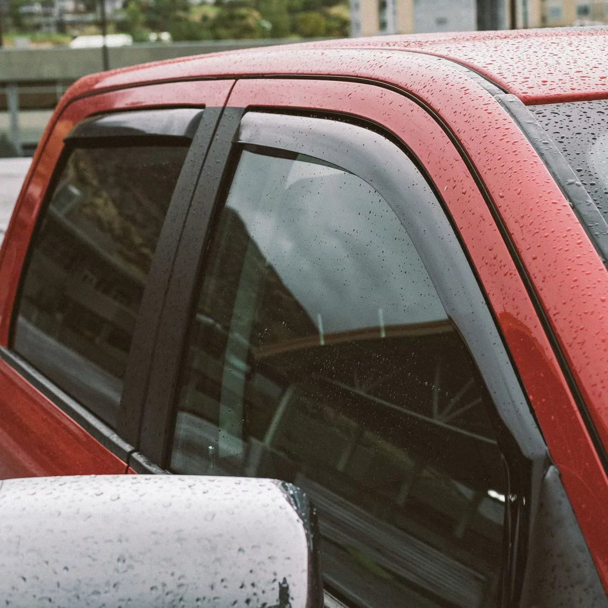 Voron Glass in-Channel Extra Durable Rain Guards for Trucks Dodge  2500 3500 2019-2024 Crew Cab, Window Deflectors, Vent Window Visors, 4 Pieces - 220010v