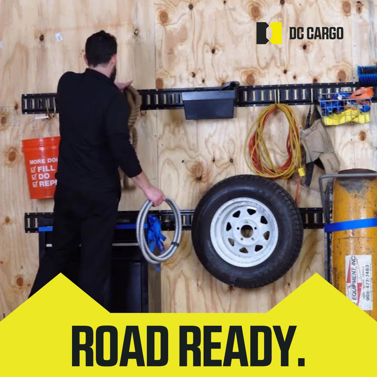 " Cargo Mall Four 8-ft E-Track Rails, Vertical Powder Coated TieDowns | Long Heavy Duty Steel Etrack Rails for Trucks, Trailers"