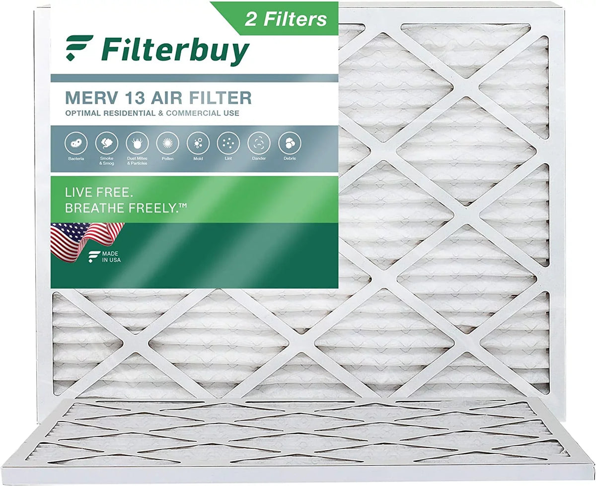 Filterbuy 16x21.5x1  13 Pleated   Furnace Air Filters (2-Pack)
