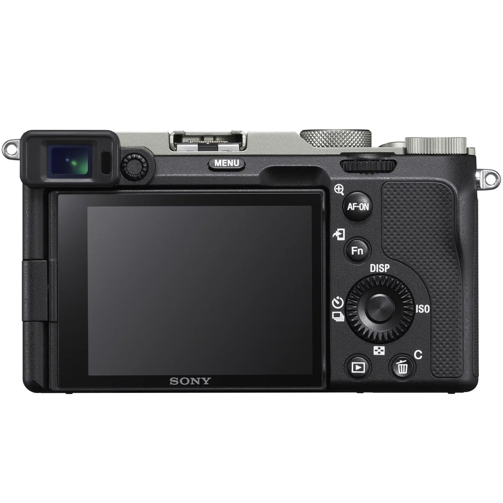 Sony a7C Mirrorless Full Frame Camera Body with Sony  40mm F2.5 G Compact Lens SEL40F25G Silver ILCE7C/S Bundle with Deco Gear Photography Backpack Case + Microphone +  + Monopod and Accessories