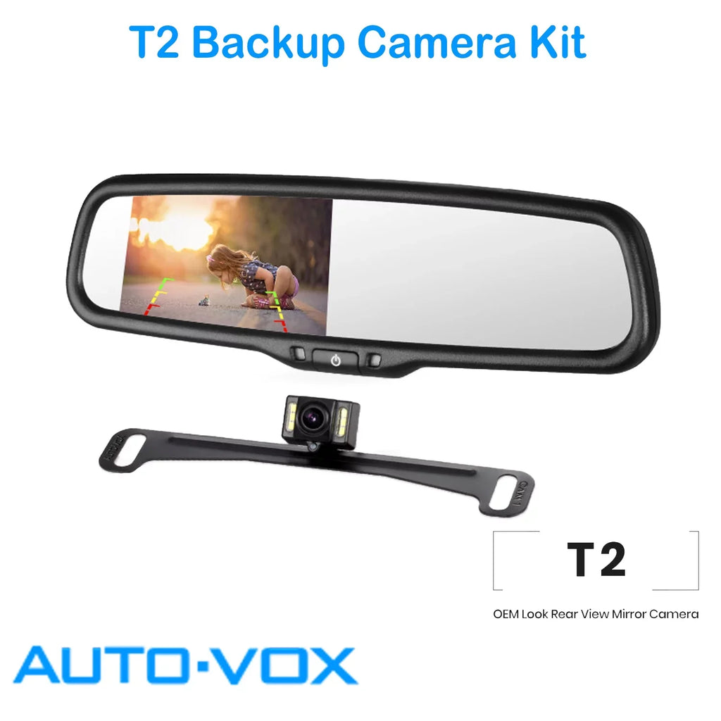 '- T2 Backup Camera for Car/Trucks,  Look Rear View Mirror Camera Monitor with IP68 Waterproof Back Up Camera for Parking & Reversing
