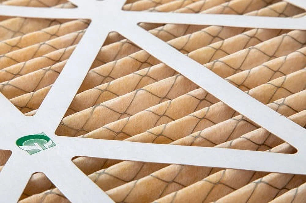 6 Pack of 20x30x1  11 Pleated Air Filters by Glasfloss. Actual Size: 19-5/8 x 29-5/8 x 7/8