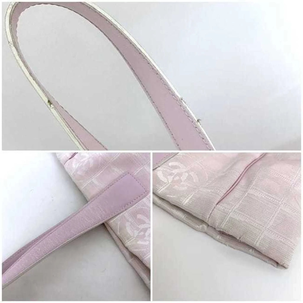 Pre-Owned Chanel  Pink New Line A15991 Nylon Leather 8216800  Coco Mark Tra Ladies (Good)