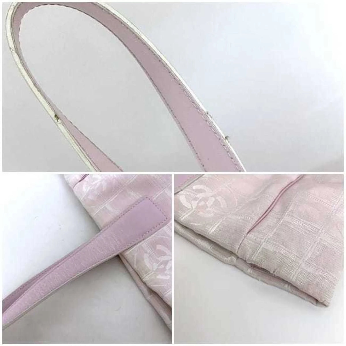 Pre-Owned Chanel  Pink New Line A15991 Nylon Leather 8216800  Coco Mark Tra Ladies (Good)