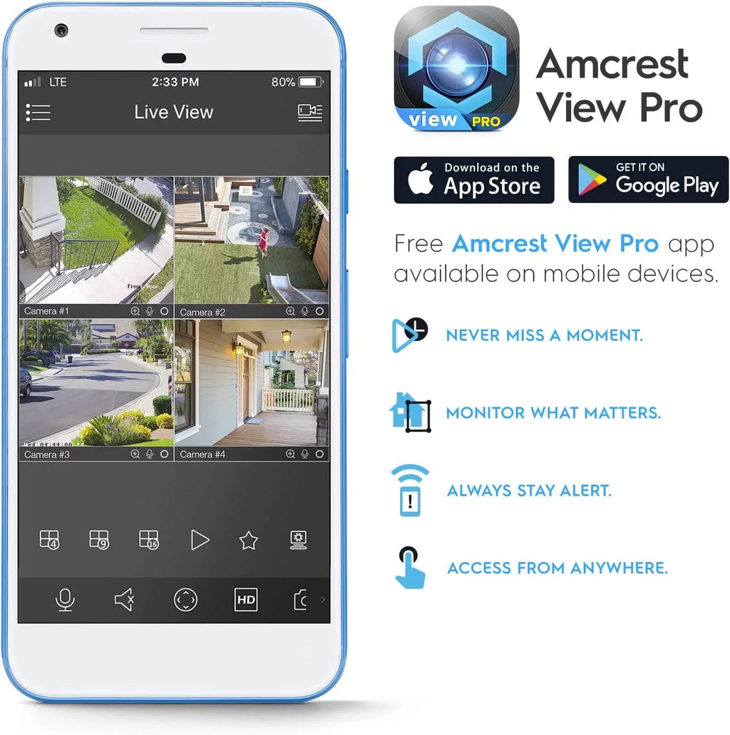 Amcrest 4K  Camera  Human/Vehicle Detection, UltraHD 8MP Outdoor Security Turret   Camera, 3840x2160, Wide Angle, IP67 Weatherproof, MicroSD, Built in Mic, White (IP8M-T2669EW-) (Used)
