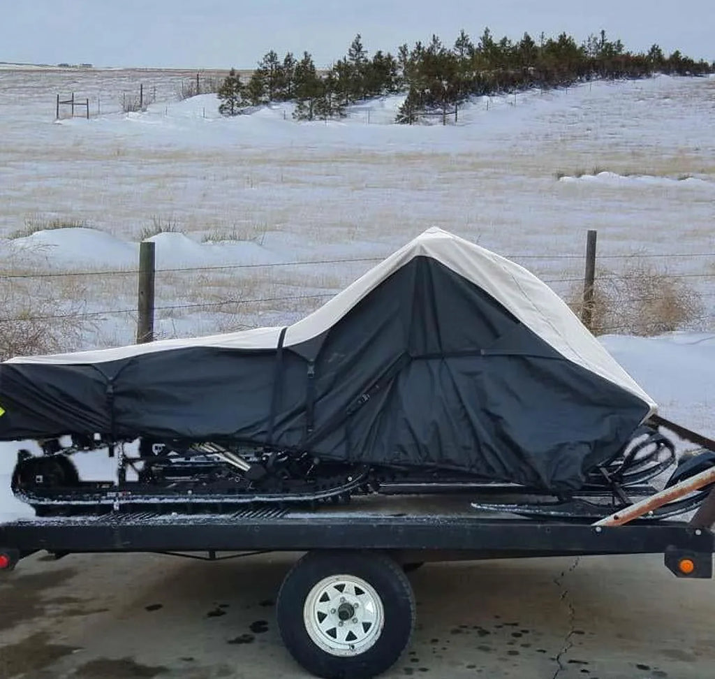600D Snowmobile Travel and Storage Cover Compatible for 2004-2004 Model Year Ski Doo Bombardier   2  600  Sleds. Slush and Mud Protection