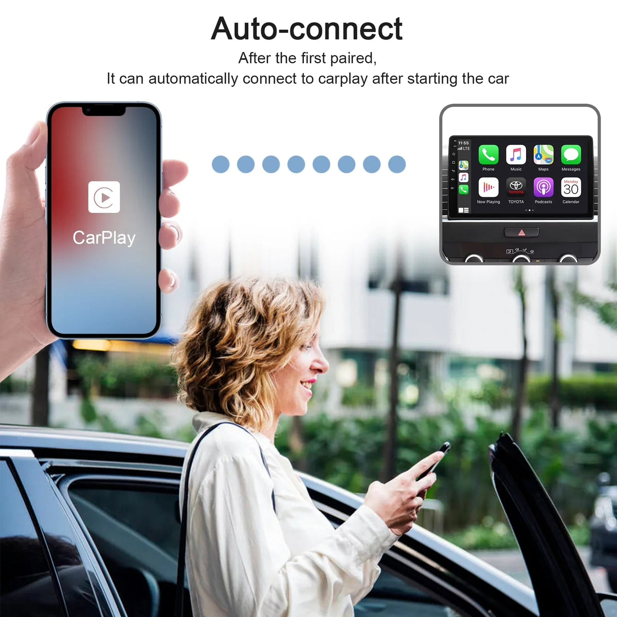 Replacement for Apple Wireless Carplay Adapter Dongle  iPhone  Car Navigation Player