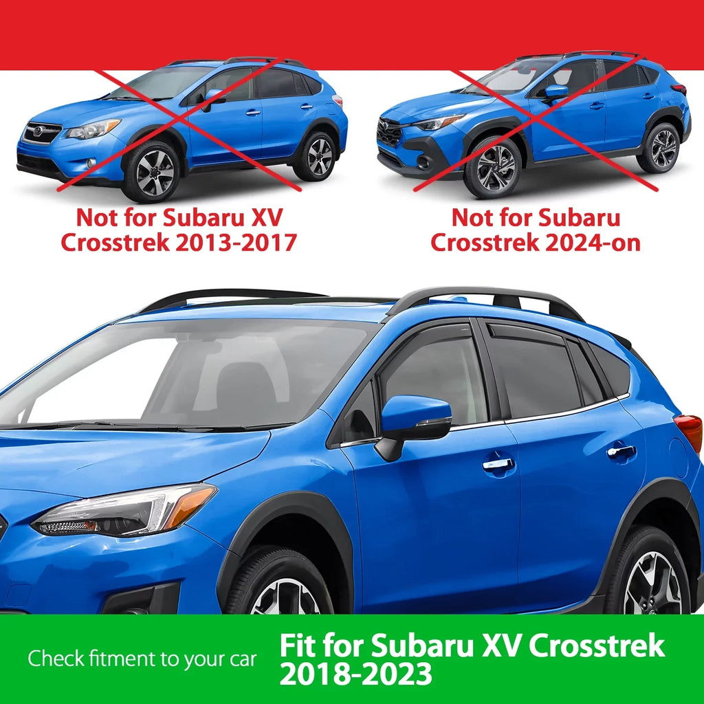 Goodyear Shatterproof in-Channel Window Deflectors for Subaru  Crosstrek 2018-2023/Impreza Hatchback 2017-2023, Rain Guards, Window Visors for Cars, Vent Deflector, Car Accessories, 4 pcs - GY003477