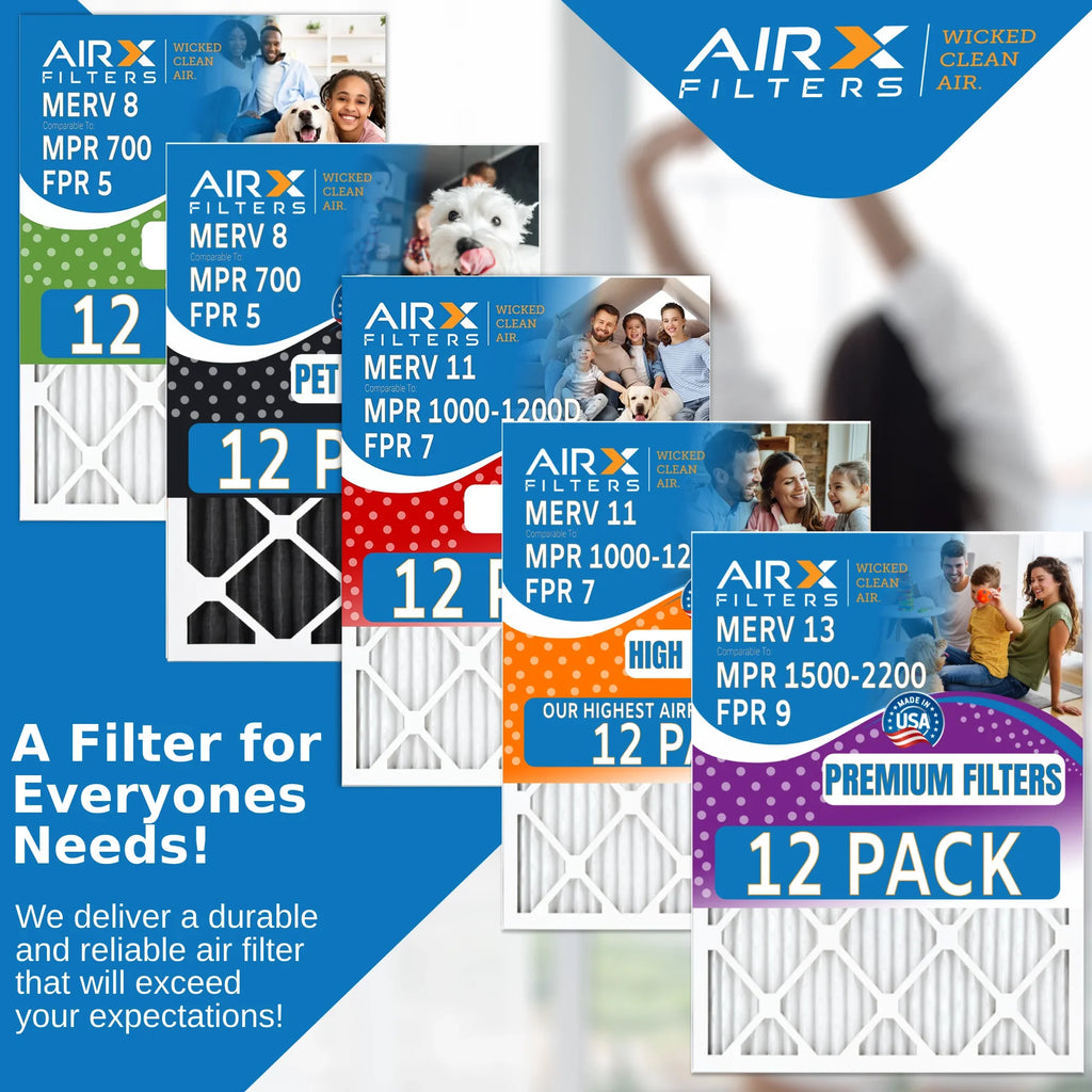 16x20x1 Air Filter  11 Rating, 12 Pack of Furnace Filters Comparable to  1000,  1200 &  7 - Made in  by     .
