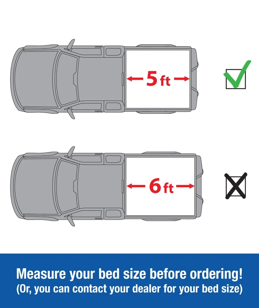 Tyger Auto T1 Soft Roll-up Truck Bed Tonneau Cover Compatible with 2022-2023 Nissan Frontier | 5' Bed | -BC1N9057 | Vinyl