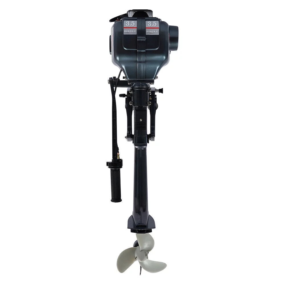 2-Stroke 3.5HP Outboard Motor Fishing Boat Petrol Engine  System 10 Km / H