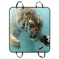 Fierce King Of Forest Tiger Swimming To A Meat Pet Car Seat Cover Dog Car Seat Mat Hammock Cargo Mat Trunk Mat For Cars Trucks and  54x60 inches