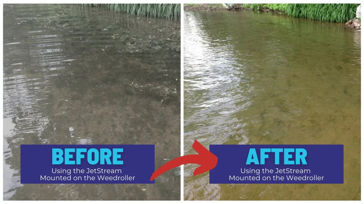 Admiral Lake & Pond 1  JetStream Water Circulator | Aqua Thruster w/ Mounting Stake & 100 Foot Cord |  Aqua Blower for Cleaning and Aerating Lakes & Ponds | 110v