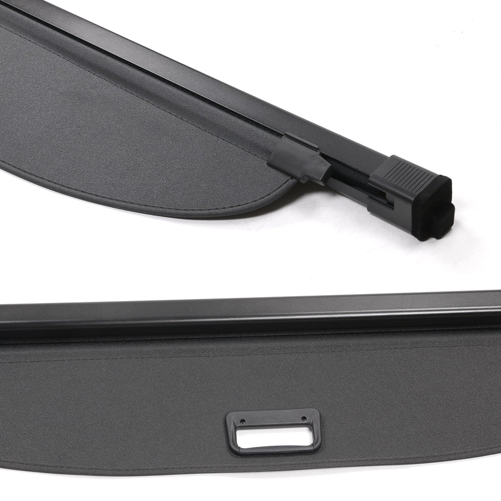 Ikon Motorsports Cargo Cover Compatible With 2021-2023 Nissan Rogue All Models  & Aluminum Rod Black Security Rear Trunk Cover Security Retractable Shield