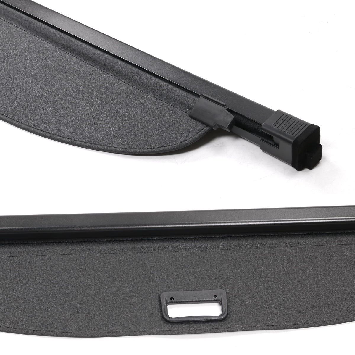 Ikon Motorsports Cargo Cover Compatible With 2021-2023 Nissan Rogue All Models  & Aluminum Rod Black Security Rear Trunk Cover Security Retractable Shield