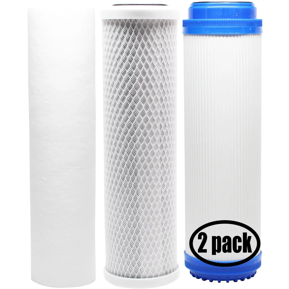 2-Pack Compatible with Filter Kit for Pentek 158215  System - Includes Carbon Block Filter,  Sediment Filter &  Filter - Denali Pure Brand