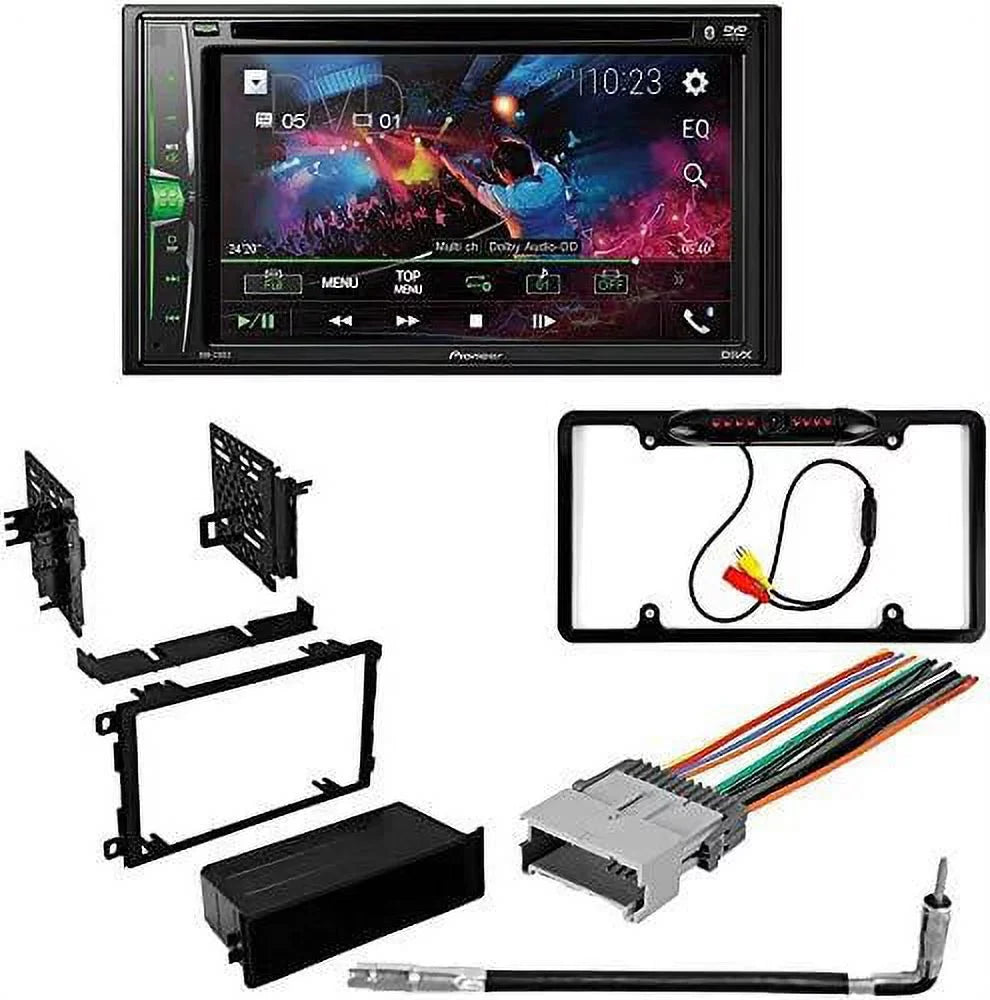 KIT4854 Bundle for 2002-2004 Chevrolet S-10 Pickcup W/ Pioneer -241EX Double  Car Stereo with Bluetooth/Backup Camera/Install Kit/in-Dash / / 6.2" Touchscreen Digital Media Receiver