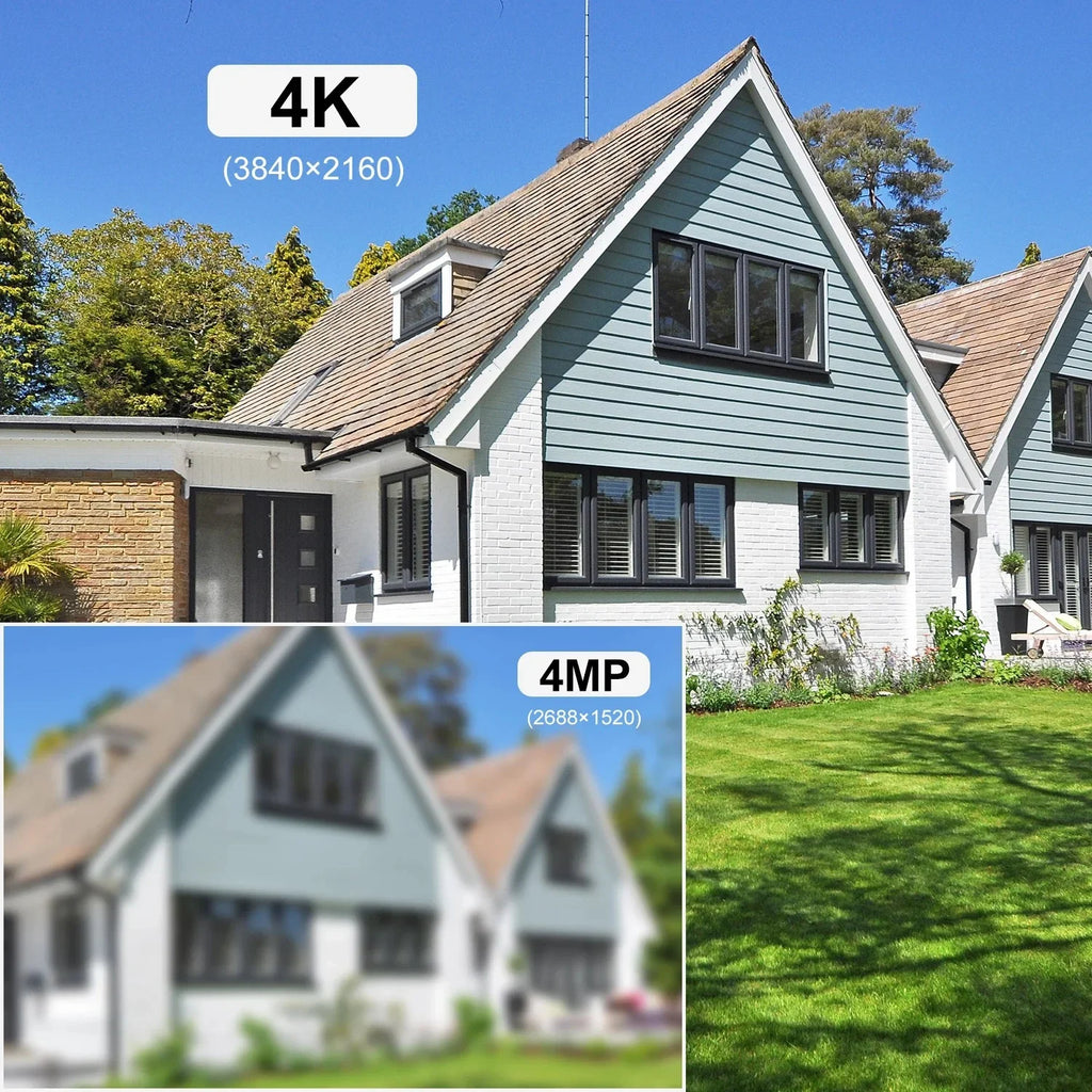 8MP Bullet Camera 4X Zoom Camera Support Human Vehicle Detection 30M  Distance Built in Mic H.265 IP66