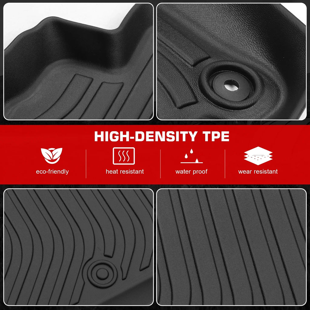 Ikon Motorsports 3D  Floor Mats + Trunk Mat Compatible with 2023-2024  X1 U11 Black All Weather Waterproof Anti-Slip Floor Liners Full Set Car Interior Accessories Rear Trunk Tray Cargo Mats 4PC
