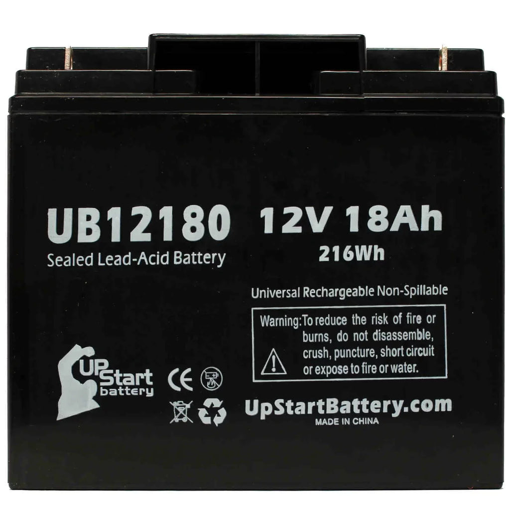 4x Pack - Compatible     GP12150F Battery - Replacement UB12180 Universal Sealed Lead Acid Battery (12V, 18Ah, 18000mAh, T4 Terminal, , )
