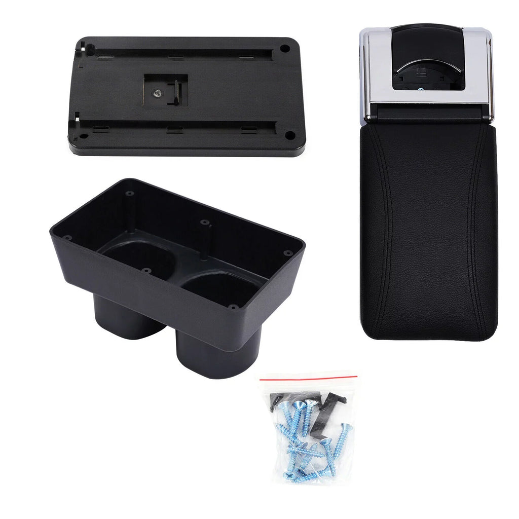 For Nissan Versa 07-2011 2012 Hatch Center Console Container Armrest Storage Box Black
