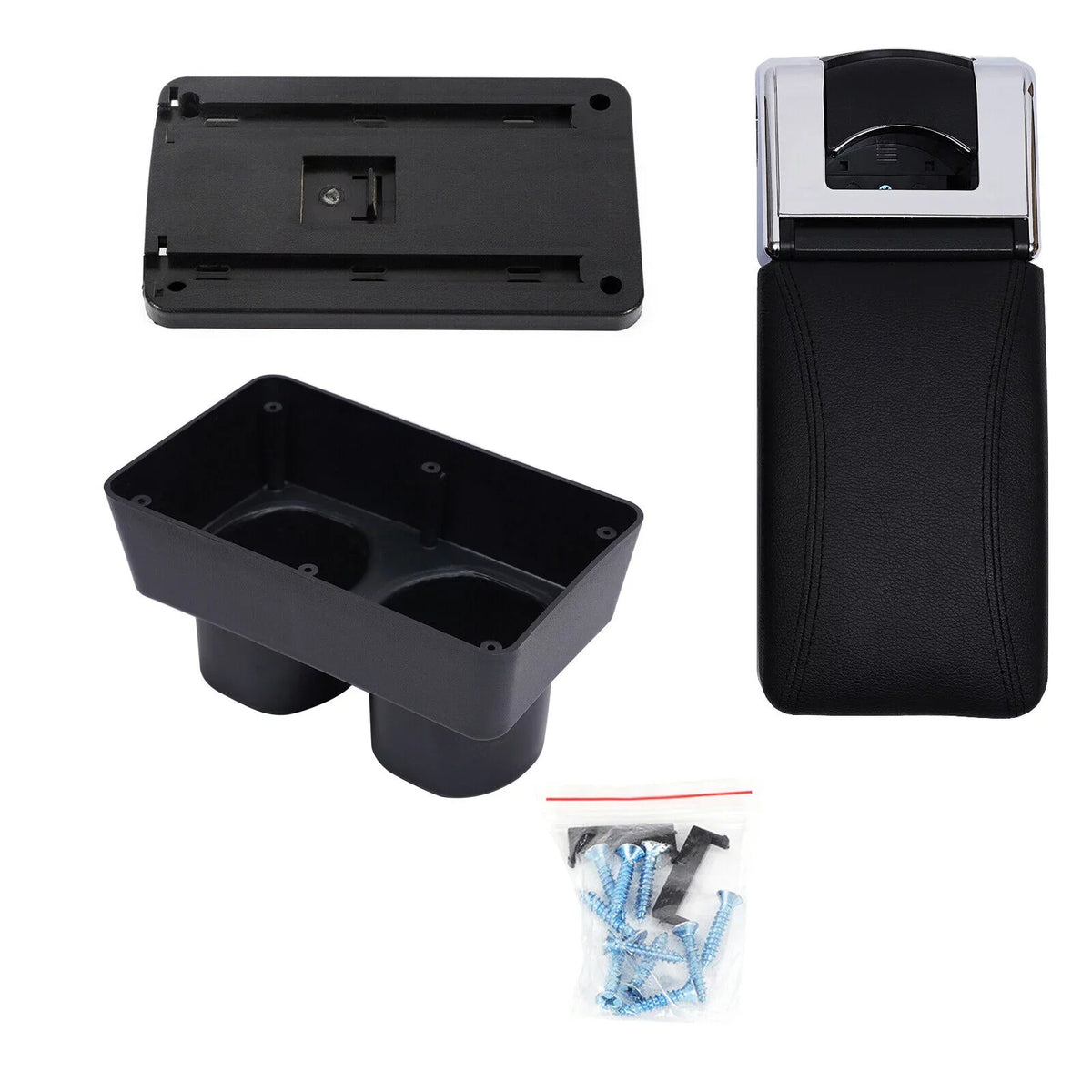 For Nissan Versa 07-2011 2012 Hatch Center Console Container Armrest Storage Box Black