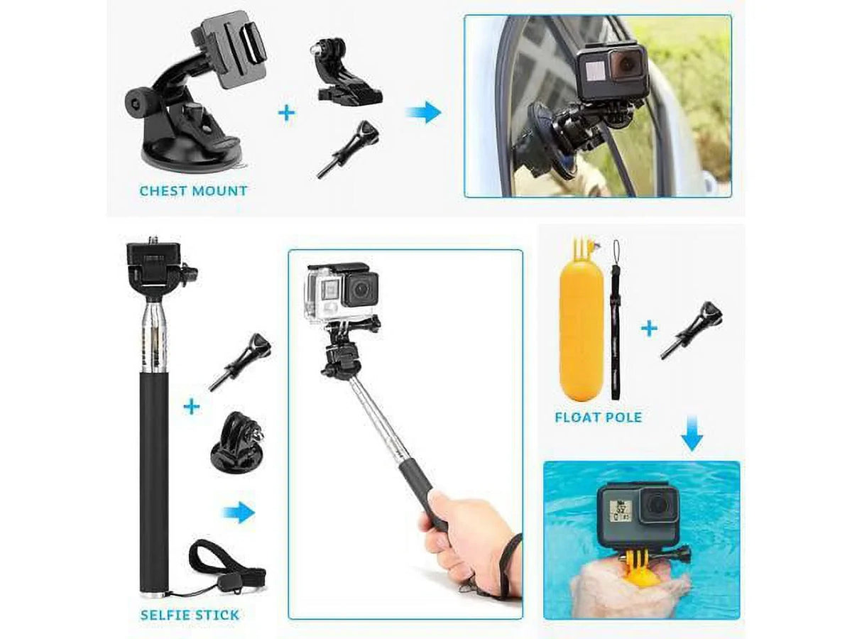 Accessories Kit for  EK5000 EK7000 4K WiFi Action Camera GoPro Hero 9 8 7 6 5/Session 5/Hero 4/3+/3/2/1 Max Fusion SJ4000 SJ5000