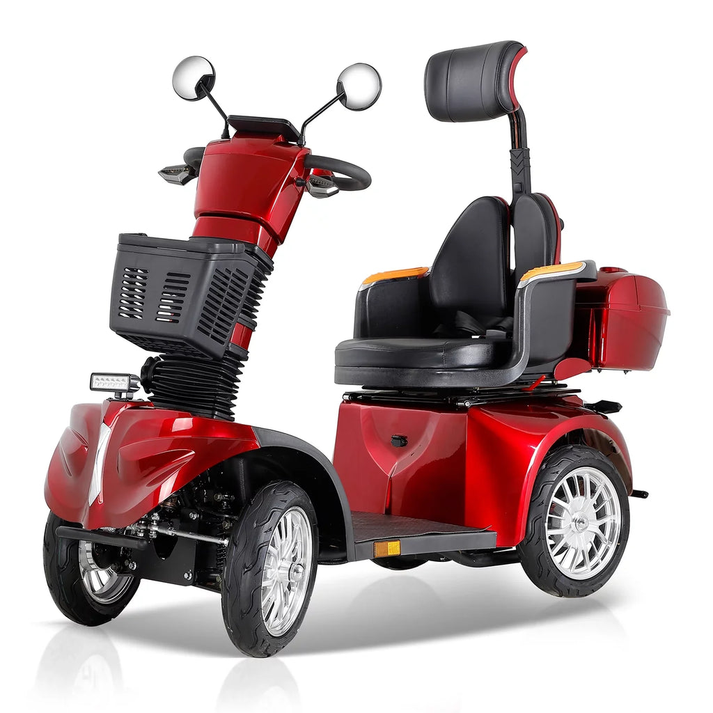 Fat tire scooter with comfortable seat and adjust seat and front handle 800W Powerful 4-Wheel Eletric Scooter