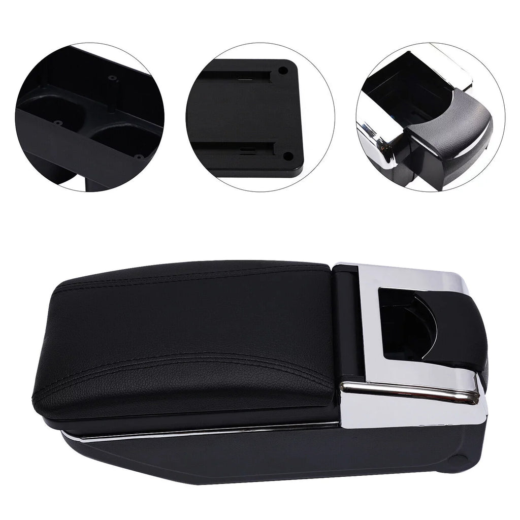 For Nissan Versa 07-2011 2012 Hatch Center Console Container Armrest Storage Box Black