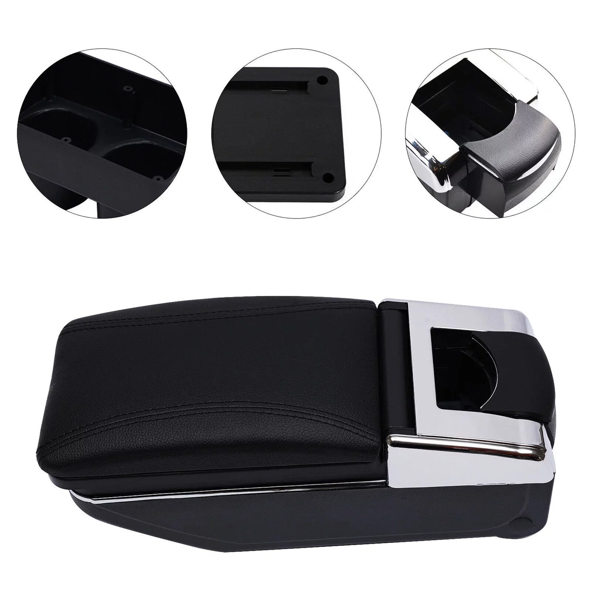 For Nissan Versa 07-2011 2012 Hatch Center Console Container Armrest Storage Box Black