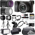 Sony Alpha a6400 Mirrorless Digital Camera with 16-50mm Lens + 64GB + Extra Battery+ 9  Filter-  Kit