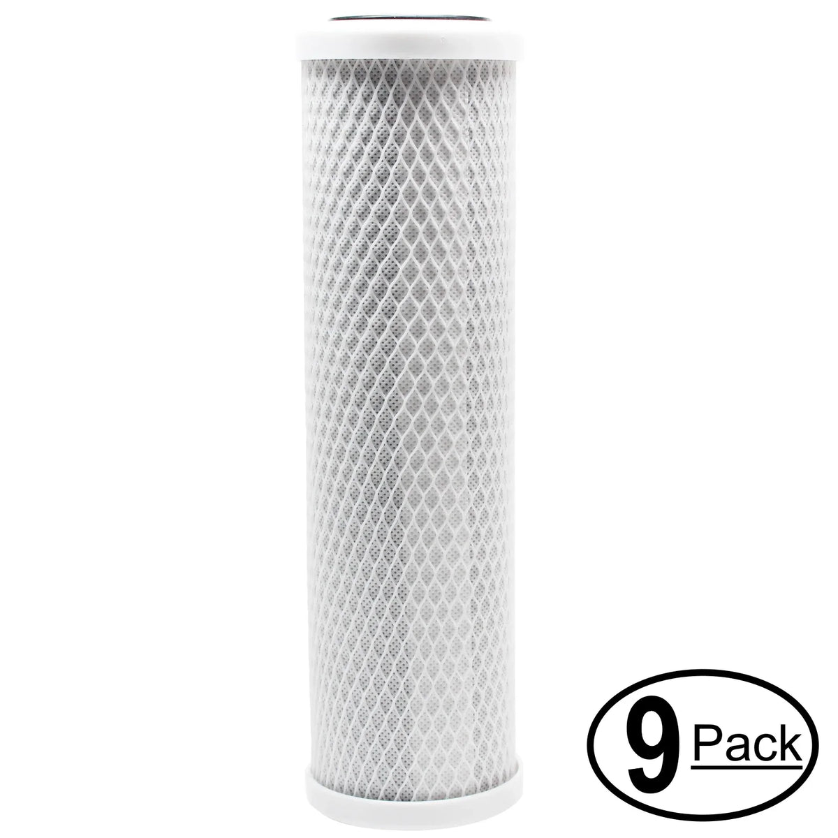 9-Pack Replacement for H2O Distributors -03-14- Activated Carbon Block Filter - Universal 10 inch Filter for H2O Distributors Triple Stage Under Sink System - Denali Pure Brand