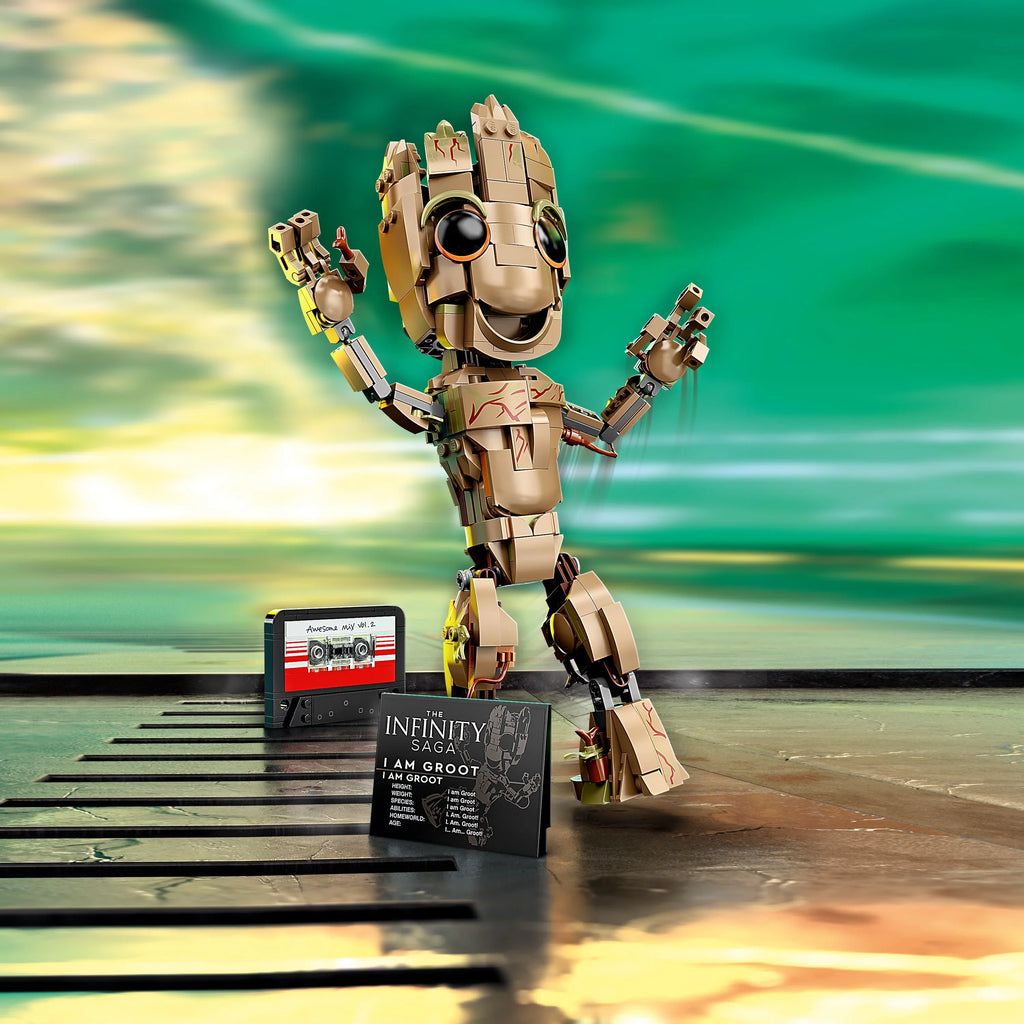 Marvel I am Groot Buildable Toy, 76217 Guardians of the Galaxy 2 Set, Collectable Baby Groot Model Figure, Gift Idea