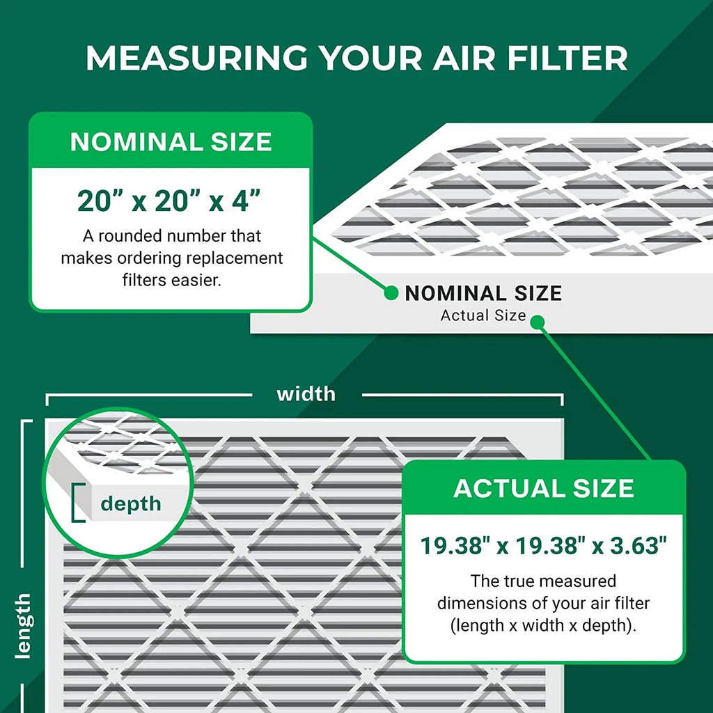 Filterbuy 20x20x4  11 Pleated   Furnace Air Filters (12-Pack)