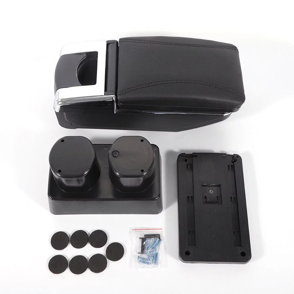 For Nissan Versa 07-2011 2012 Hatch Center Console Container Armrest Storage Box Black