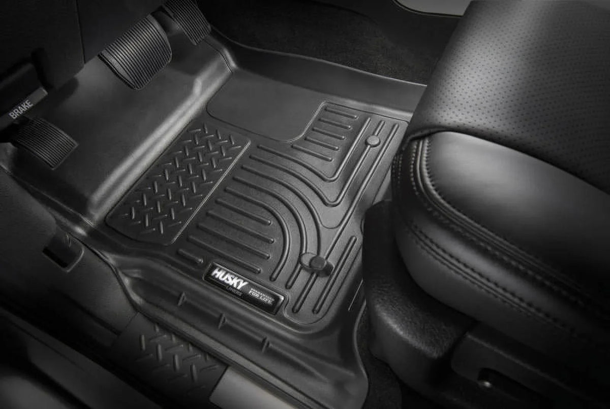 Husky by RealTruck Weatherbeater Series Front Floor Liners Black Front Row Compatible with select: 2017-2021 Chrysler Pacifica Touring L, 2023 Chrysler Pacifica