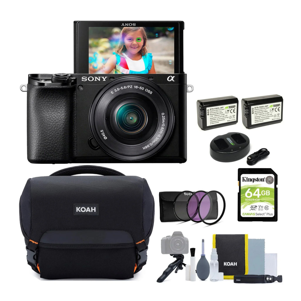 Sony Alpha a6100 -C Mirrorless Camera with 16-50mm Lens Bundle