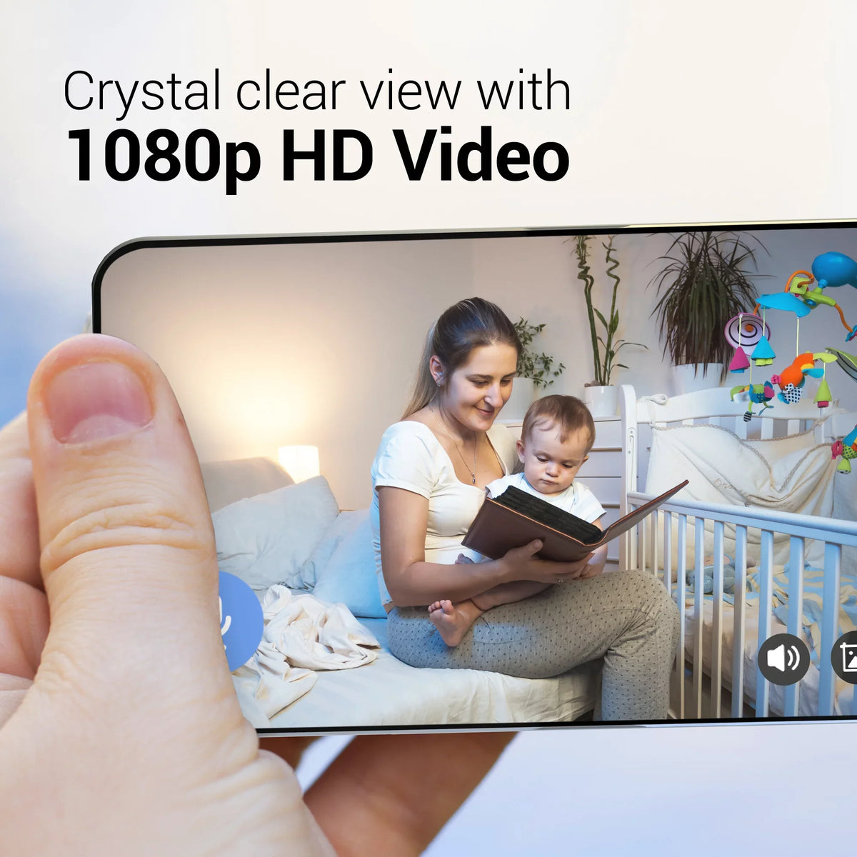 Bosma CapsuleCam Pro Baby Monitor, Indoor Security Camera with Phone app, 1080p  WiFi Camera with 2 Way Audio, 162° Super Wide Angle, Color Night Vision, Motion & Sound Detection, Free Local Storage