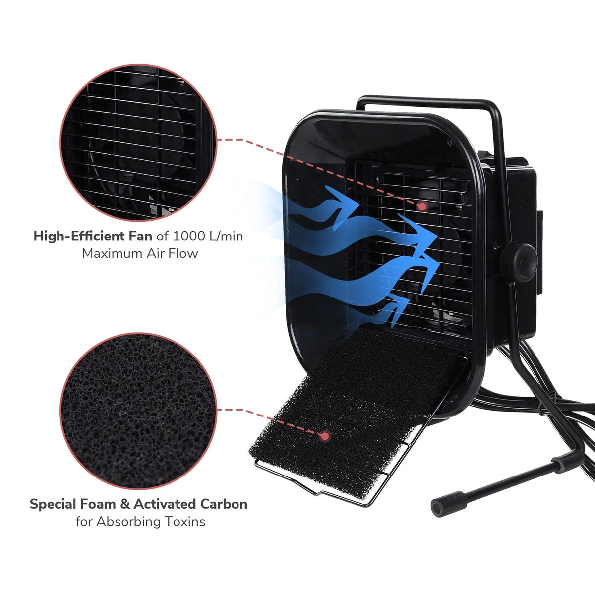 Solder Smoke Absorber Remover Fume Extractor Air Filter Fan  Soldering 1000L