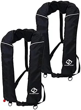 2PACK Floattop Adult Automatic Inflatable  Life Jacket Life Vest 150N Buoyancy with 33 Gram CO2 Cylinder