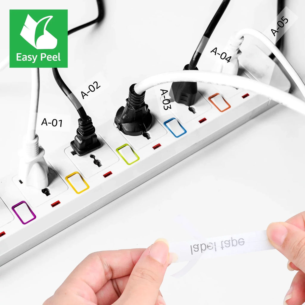 30PK Compatible for Brother P-touch 12mm x 8m Black on Clear  TZe TZe-FX131 -FX131 TZe-131 -131 Flexible  Cable Wire Label Tape