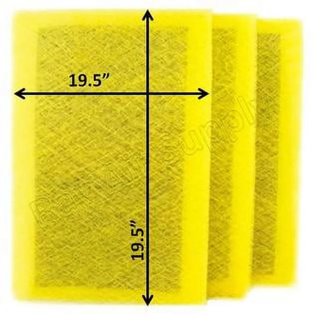 21x22 Replacement Filter Pads Compatible with MicroPower Guard Air Cleaner 21x22 Refills (3 Pack)