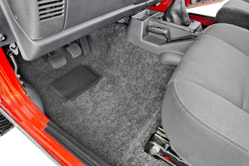 BedRug by RealTruck Front 3Pc Floorr Kit (w/o Center Console)-Heat Shields Compatible with select: 1997-2005 Jeep Wrangler / , 2006 Jeep Wrangler /  X