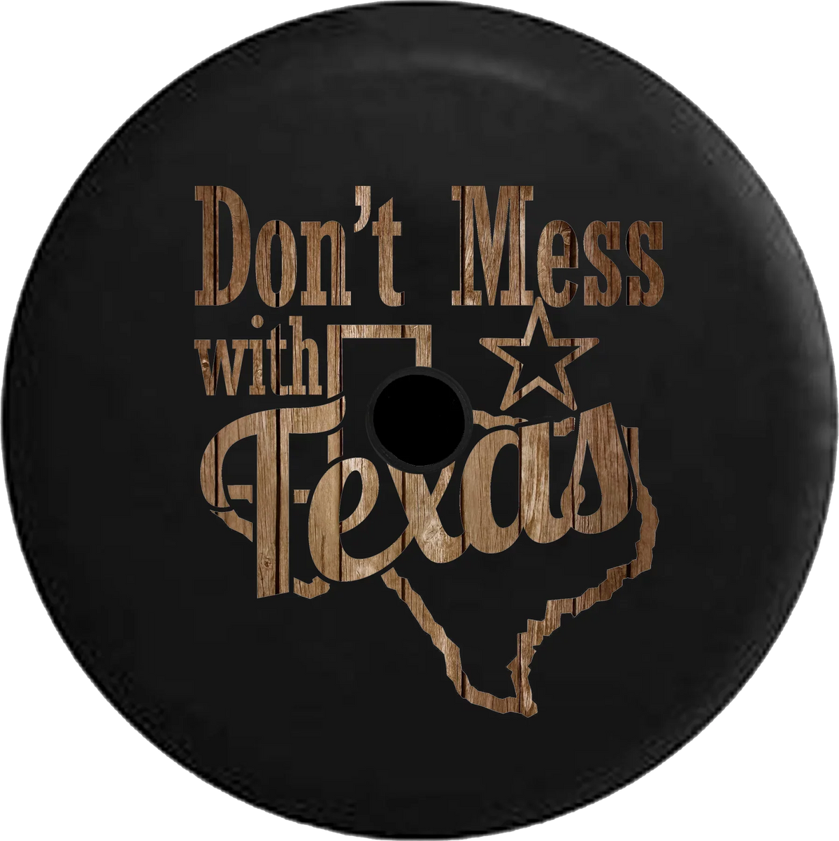 2018 2019 Wrangler  Backup Camera Don't Mess with Texas Distressed Barn Wood Spare Tire Cover for Jeep  32 Inch