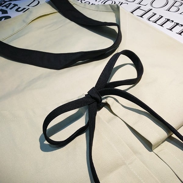 Virescence Afforest Greening Bag Apron Adjustable Bib Cotton Linen  Kitchen Pocket Pinafore