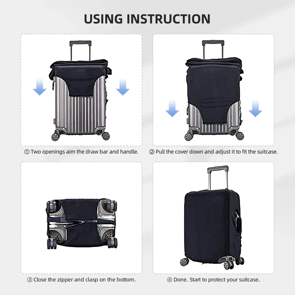 Adobk Lemon Fruits Flowers Leaves Luggage Protector Suitcase Cover, Stretch Suitcase Cover, Washable Luggage Covers For Suitcase For Women And Men, Travel Accessories-Small