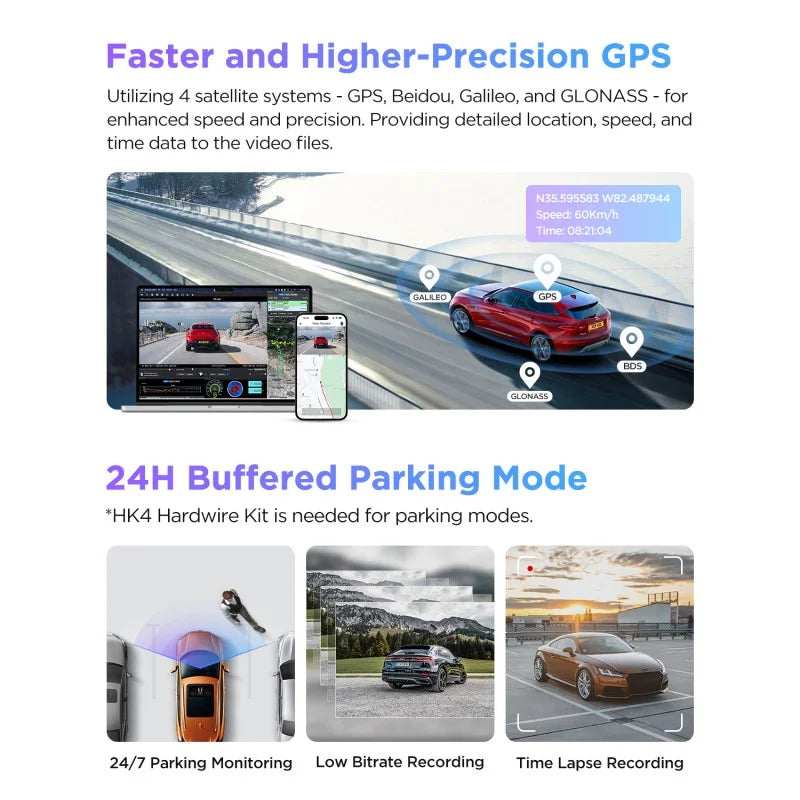 A229  1CH 4K Front Dashcam with WiFi, , and Sony  2