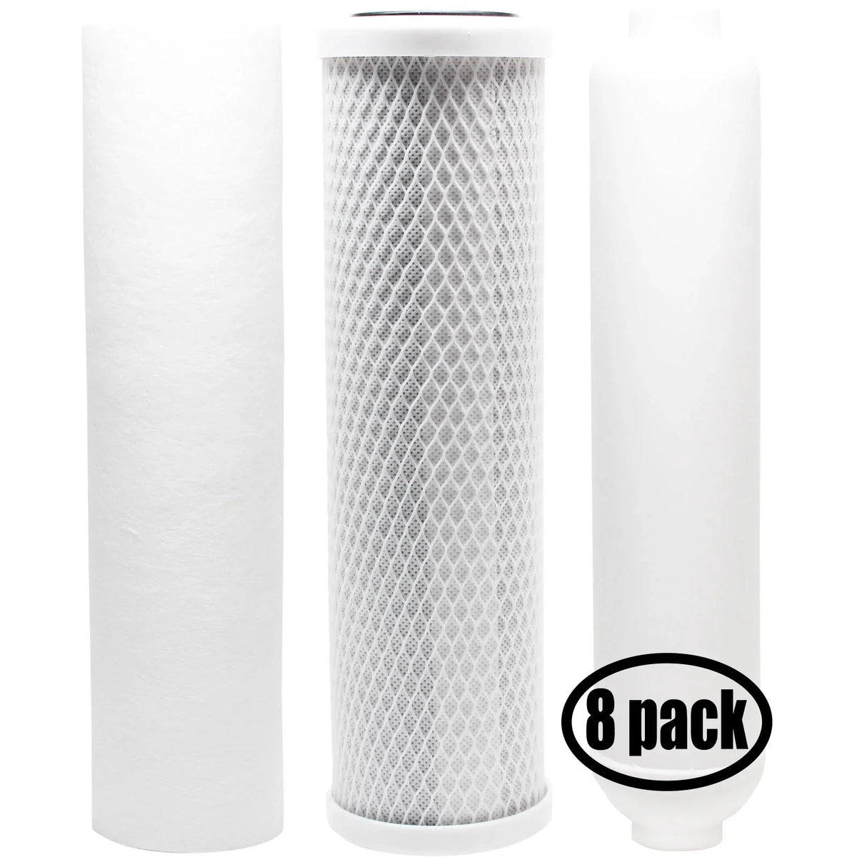 8-Pack Replacement for Filter Kit for  Water Systems 200--4050  System - Includes Carbon Block Filter,  Sediment Filter & Inline Filter Cartridge - Denali Pure Brand
