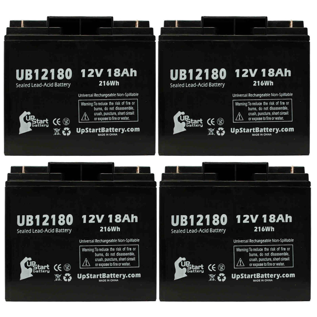 4x Pack - Compatible     GP12150F Battery - Replacement UB12180 Universal Sealed Lead Acid Battery (12V, 18Ah, 18000mAh, T4 Terminal, , )